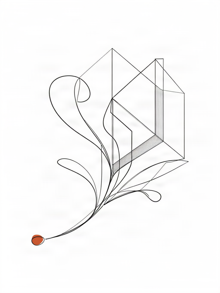 Skylven sketch illustration: idea becoming structure